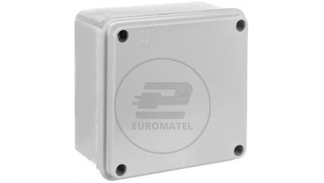 Puszka natynkowa samogasnąca gładka z pokrywą 960 stopni C seria 410A IP56 100x100x50 szara EC410C4A
