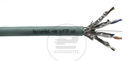 Kabel Emiter Net SFTP (S/FTP) kat 7 1000MHz drut 4 x2 x 23AWG LSZH-FR K B2ca K/EMITERNET-SFTP7LS0HB2CA. /500m/