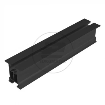 Profil aluminiowy bez ścianek bocznych z kanałem na śrubę teową i wpust, dł. 4220mm, czarny