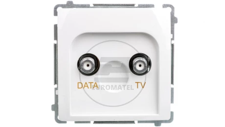 Simon Basic Gniazdo TV-DATA typ F 5-1000 MHz białe BMAD1.01/11