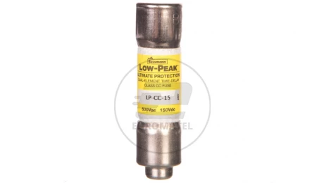 Wkładka bezpiecznikowa cylindryczna 10x38mm 15A 600V AC/150V DC, zwłoczna, klasa CC LP-CC-15