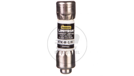 Wkładka bezpiecznikowa cylindryczna 0,125A 600VAC klasa CC Limitron KTK-R-1-8