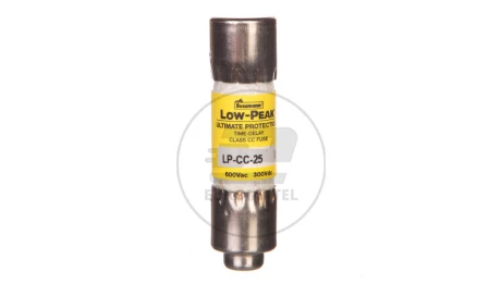 Wkładka bezpiecznikowa cylindryczna 10x38mm 25A 600V AC/300V DC, zwłoczna, klasa CC LP-CC-25