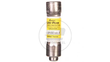 Wkładka bezpiecznikowa cylindryczna 10x38mm 10A 600V AC/150V DC, zwłoczna, klasa CC LP-CC-10