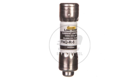 Wkładka bezpiecznikowa cylindryczna 10x38mm 5A 600V AC, klasa CC, zwłoczna FNQ-R-5