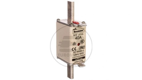 Wkładka NH0 40A 500V gL/gG podwójny wskaźnik 40NHG0B
