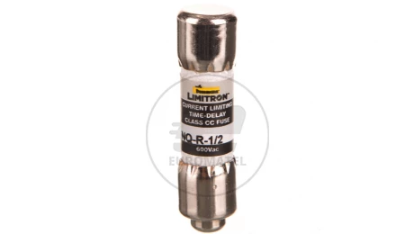 Wkładka bezpiecznikowa cylindryczna 10x38mm 0,5A 600V AC, klasa CC, zwłoczna FNQ-R-1-2
