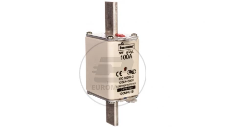 Wkładka NH1 100A 500V gL/gG podwójny wskaźnik 100NHG1B