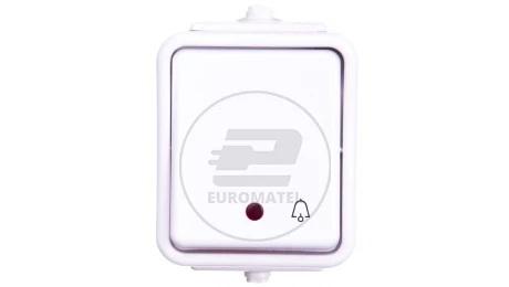 Cedar Łącznik dzwonek mechanizm z pełną obudową biały IP44 WNt-101CS WNT101CS01