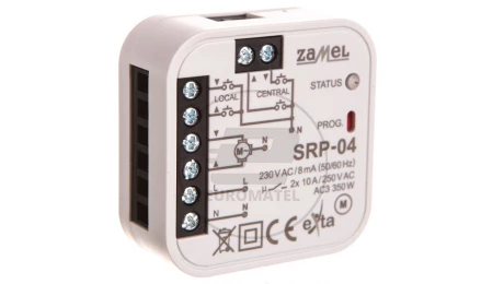 Sterownik rolet dopuszkowy przewodowy 10A 230V 350W SRP-04
