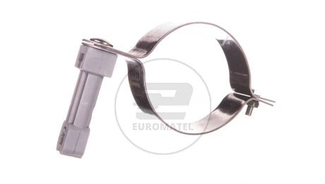 Uchwyt do rury spustowej fi 80mm nierdzewny z plastikiem 64.08/P NI /96420805/