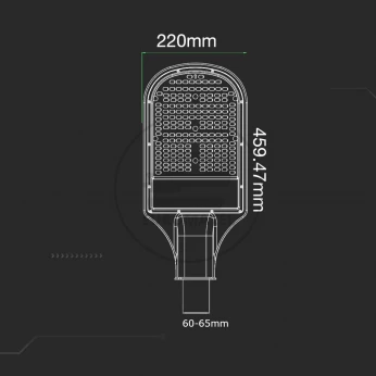 Oprawa uliczna SAMSUNG CHIP 100W 4000K 8400lm IP65 Czarna 3 Lata Gwarancji 21535