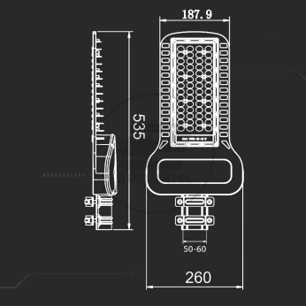 Oprawa uliczna SAMSUNG CHIP 100W 4000K 13500lm IP65 Szara 5 Lat Gwarancji 21960