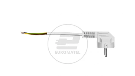 Przewód przyłączeniowy W-2 3x1,0 mm2 biały z wtyczką kątową 1,5m 51.921