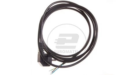 Przewód przyłączeniowy W-2 3x1,0 mm2 czarny z wtyczką kątową 3m 51.927
