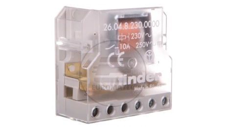 Przekaźnik impulsowy 2Z 10A 230V AC montaż w puszkach instalacyjnych lub obudowach 26.04.8.230.0000