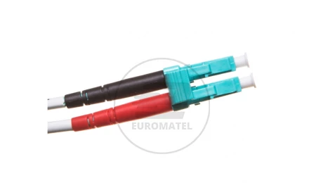 Patch cord światłowodowy LC/LC duplex MM 50/125 OM3 1m LS0H pomarańczowy DK-2533-01/3