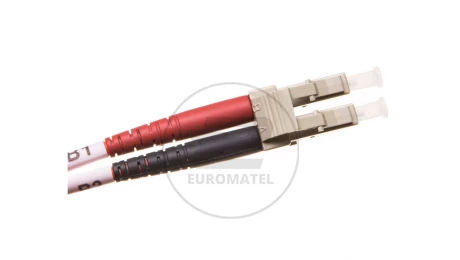 Patch cord światłowodowy LC/LC duplex MM 50/125 OM2 1m LS0H pomarańczowy DK-2533-01
