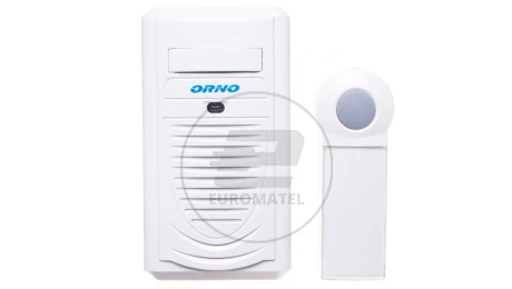 Dzwonek bezprzewodowy DISCO DC 230V z learning system biały OR-DB-KH-123
