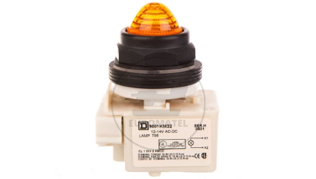 Lampka sygnalizacyjna 30mm BA9s pomarańczowa 12V AC/DC IP66 9001SKP32A9