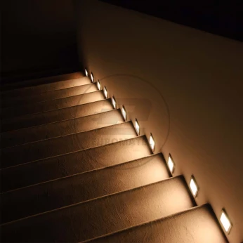 Oprawa schodowa LED V-TAC 3W LED Kwadrat Biała 230V VT-1143 4000K 200lm