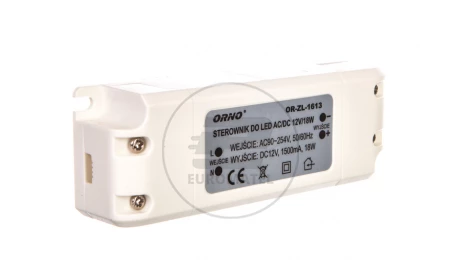 Zasilacz LED 12V DC 18W 1,5A IP20 OR-ZL-1613