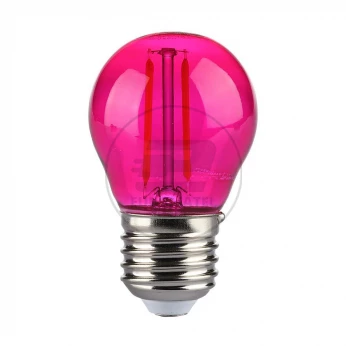 Żarówka LED V-TAC 2W Filament E27 Kulka G45 Kolor VT-2132 Kolor Różowy 60lm