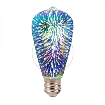 Żarówka LED V-TAC 3W E27 Filament 3D ST64 VT-2223 3000K 25lm