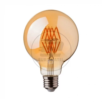 Żarówka LED V-TAC 8W Filament E27 G95 Bursztyn VT-2019 2200K 600lm