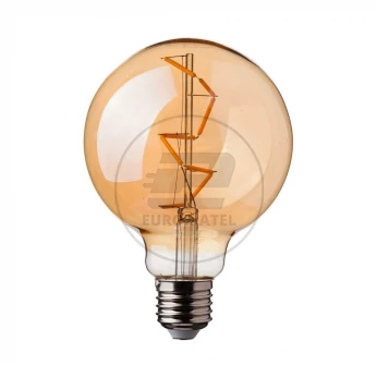 Żarówka LED V-TAC 4W Filament E27 Kula Glob G95 Bursztyn VT-2024 2200K 400lm