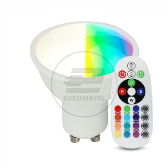 Żarówka LED V-TAC 5,5W GU10 Pilot VT-2244-N-1 RGB+3000K 420lm