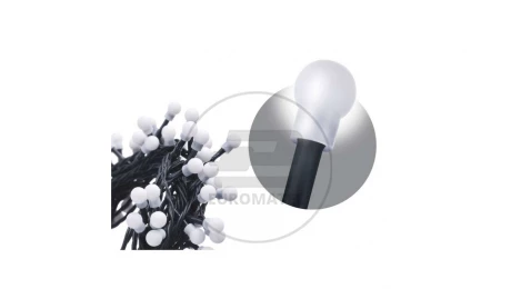 Lampki choinkowe kulki XMAS cherry 6W 200LED 20m IP44 /8 programów/ zimna białaD5AC07