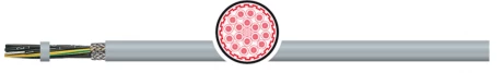 ÖPVC-JZ-CY (LIYCY-JZ) 300/500 V, SZARY R 12G1,5
