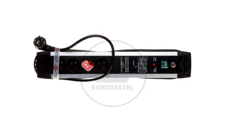 Listwa przeciwprzepięciowa Premium Protect Line 60kA 4x230V 3m H05VV-F 3G1,5 1391004604