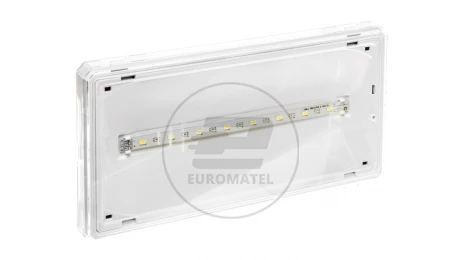 Oprawa awaryjna EXIT IP65 1W 1h dwuzadaniowa biała ETE/1W/C/1/SA/X/WH