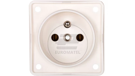 Integro Flow Gniazdo pojedyncze z/u śnieżnobiałe mat 0961852502