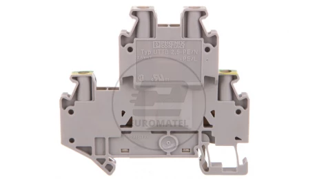 Złączka szynowa ochronna 2-piętrowa 2,5mm2 szara UTTB 2,5-PE/L 3044678