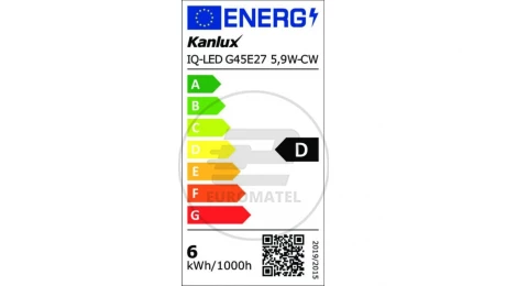 Żarówka LED E27 IQ-LED G45E27 5,9W-CW 806lm 6500K barwa zimna 36699