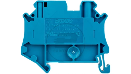 Złączka szynowa rozłączalna 2-przewodowa 4mm2 niebieska UT 4-TG-P/P BU 3073296 /50szt./