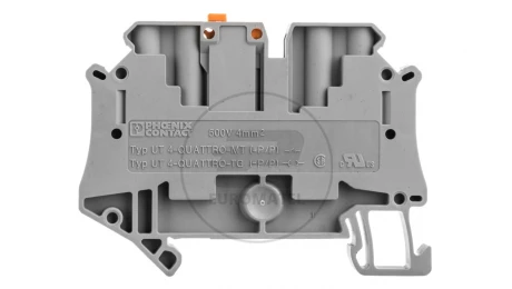 Złączka przelotowa 4-przewodowa z odłącznikiem nożowym 4mm2 szara UT 4-QUATTRO-MT P/P 3064056 /50szt./