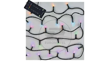Lampki choinkowe GoSmart 80LED 8m, RGB, czarny przewód, 64 programów, IP44, Wi-Fi D4ZR01