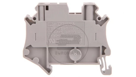 Złączka szynowa rozłączalna 2-przewodowa 4mm2 szara Ex UT 4-TG-P/P-EX 3046169 /50szt./