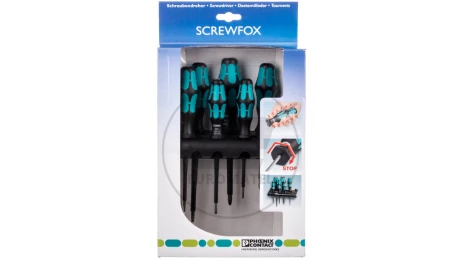 Zestaw wkrętaków, szczelinowych/krzyżowych-pozidriv, izolacja VDE, 6-częściowy, z uchwytem SF-SL/PZ SET VDE 1212540