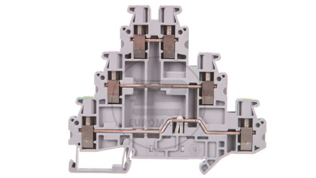 Złączka szynowa ochronna 3-piętrowa 2,5mm2 szara UT 2,5-PE/L/L 3214301