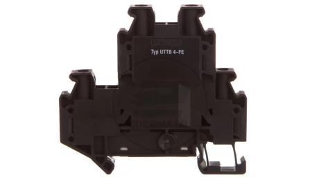 Złączka szynowa 2-piętrowa 4mm2 czarna Ex UTTB 4-PE BK 3074282 /50szt./