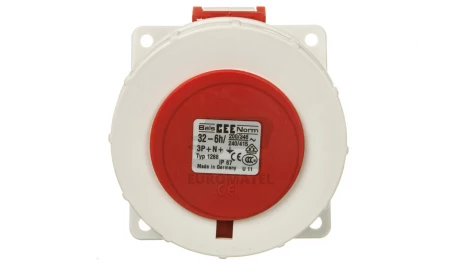 Gniazdo tablicowe skośne 32A 5p 400V 6h IP67 1288