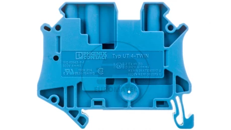 Złączka szynowa 4-przewodowa 4mm2 niebieska Ex UT 4-TWIN BU 3044500 /50szt./