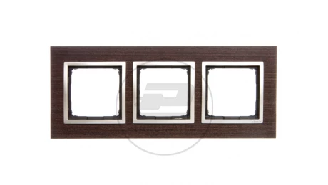 Simon 54 Nature Ramka potrójna drewno ZŁOTE WENGE DRN3/85