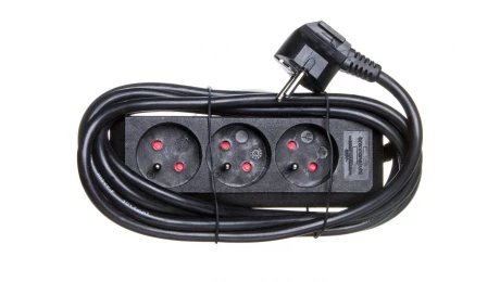 Listwa zasilajaca Eco-Line 3m 3x230V czarna H05VV-F 3G1,5 1157504130