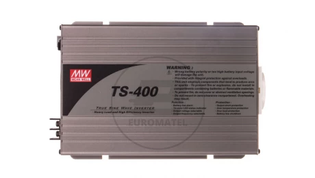 Przetwornica napięcia DC/AC 12V/230V 400W pełna sinusoida bezpiecznik 2x40A TS400-212B